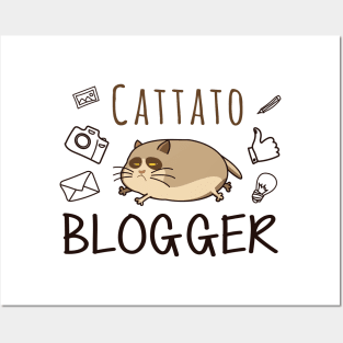 Cat and Blogger - Cattato Blogger Posters and Art